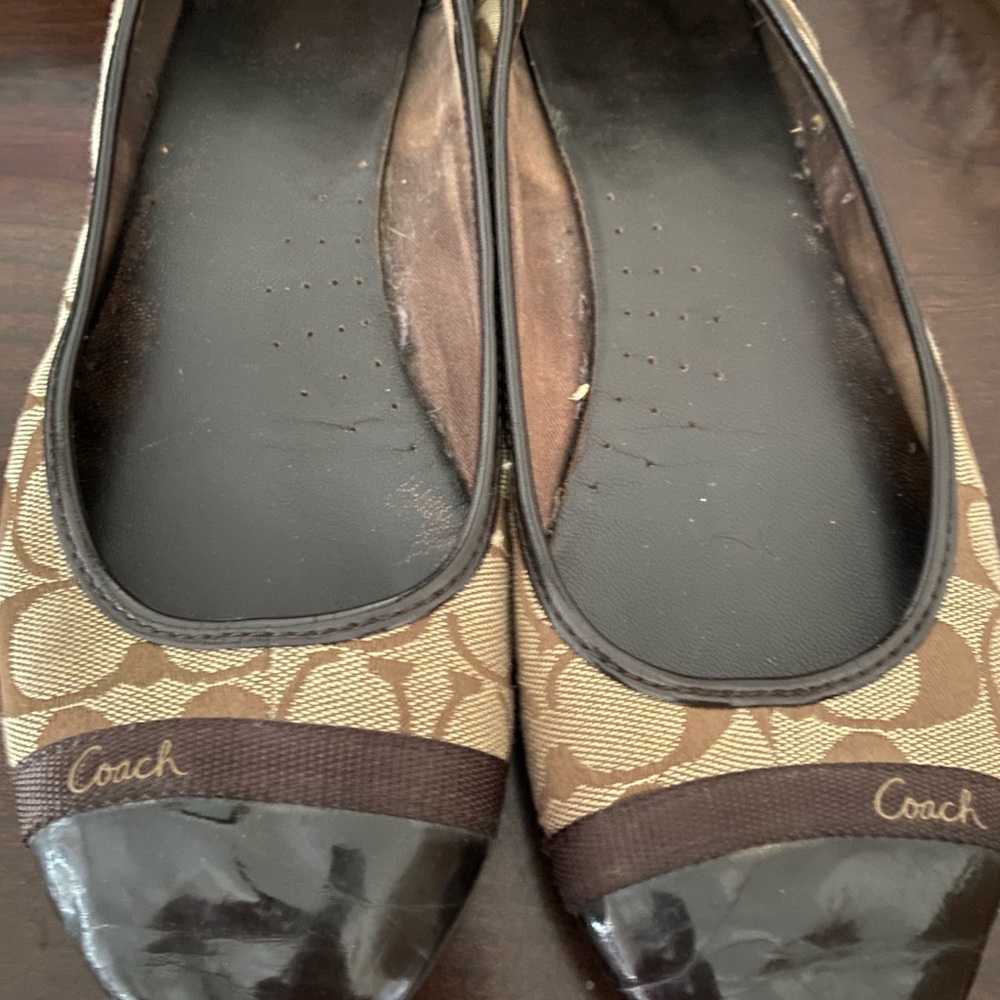Brown Tan COACH flats 10